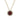 14K Yellow Gold Garnet and Diamond Halo Pendant Necklace NK2824Y45GN