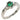 14K White Gold Oval Emerald and Diamond Ring HB06383EMW