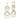 Gabriel & Co. - EG14352M45JJ - 14K White-Yellow Gold Diamond Huggie Drop Earrings