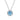 Gabriel & Co. - NK2824W45BT - 18 inch 14K White Gold Round Swiss Blue Topaz and Diamond Halo Necklace