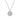 Gabriel & Co. - NK5334W45JJ - 14K White Gold Round Diamond Disc Pendant Necklace