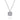 Gabriel & Co. - NK6047W45JJ - 14K White Gold Round Diamond Cushion Halo Pendant Necklace