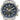 Citizen promaster Skyhawk watch with chronograph and silver-tone finish and dark blue face with yellow and white accents. 