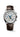 Longines round 40 mm stainless steel watch, silver dial, painted Arabic numerals with blue hands, day, date and moon phase