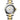 Longines 32 mm round white mother-of-pearl dial, diamond indexes, stainless steel two tone watch