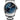 Longines stainless steel 40mm round watch, blue dial, applied Arabic numerals, silver hands, date