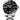 Longines stainless steel mens watch, black bezel and dial, silver hands