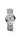 Longines stainless steel watch, silver dial, painted Roman numerals, blued steel hands, moon phase and a stainless steel strap with safety clasp