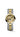 Longines 30.5 mm round stainless steel two tone moon-phase watch with gold dial, painted Roman numerals and golden hands