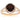 14K Rose Gold Round Garnet Halo Ring with Diamond Accents 