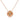 14K Rose Gold Round Morganite Diamond Halo Pendant Necklace
