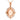 14K Rose Gold Oval Opal Diamond Frame Pendant Necklace 
