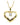 14K Yellow Gold Heart Pendant with .13 Diamond Center 