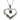 14K White Gold Open Heart Pendant with 3MM Sapphire