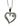 14K White Gold Open Heart and .04  Diamond Bezel Pendant Necklace 