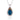 Le Vian Chocolatier® Pendant featuring 3/4 cts. Deep Sea Blue Topaz™, 1/15 cts. Chocolate Diamonds® , 1/15 cts. Vanilla Diamonds®  set in 14K Vanilla Gold®