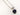 14K White Gold Round Blue Sapphire Diamond Pendant Necklace 
