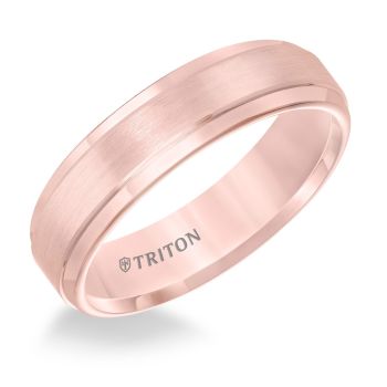 Triton Gents 6mm Rose Tungsten Comfort Fit Band 11-2133RC-G.00