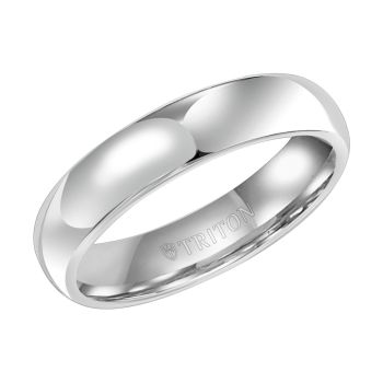 Triton Gents 5mm White Tungsten Carbide Polished Domed Comfort Fit Band 11-3616HC5-G.00