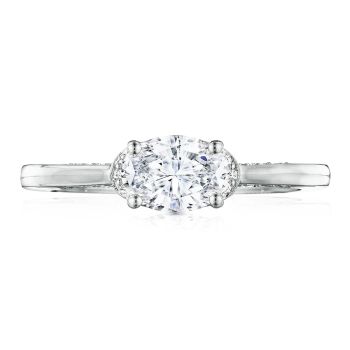 Simply Tacori 18k White Gold Diamond Engagement Ring 0.10 ctw 2654OV7X5W