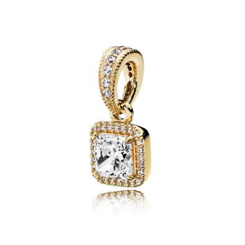 Pandora TIMELESS ELEGANCE PENDANT IN 14K GOLD WITH CLEAR CZ - 350180CZ