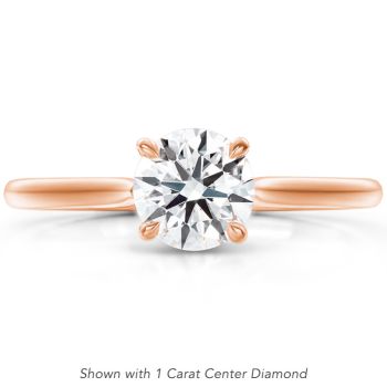 Camilla 4 Prong Engagement Ring in 18K Rose Gold