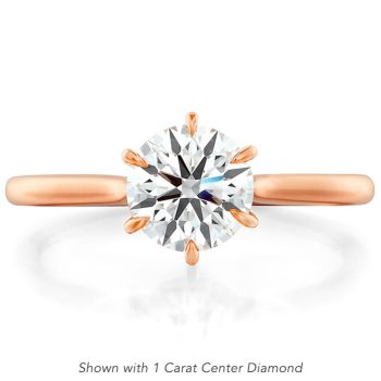 Camilla 6 Prong Engagement Ring in 18K Rose Gold