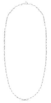 Silver 2.5mm Diamond Cut Paperclip Chain with Pear Shaped Lobster Clasp AGDPCLIP080