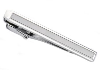 Stainless Steel Men's Tie Clip with Satin Finish - BJT02