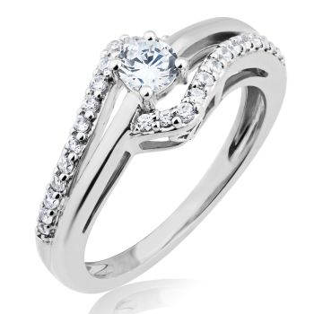 10k White gold diamond bridal set BS1856-W1Q37-O