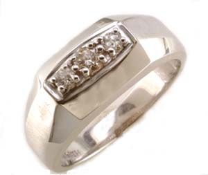 14K White Gold Mens Diamond Ring HB02128DIW