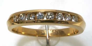 14K Yellow Gold Channel-Set Diamond Ring HB00113