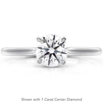 Camilla 4 Prong Engagement Ring in 18K White Gold