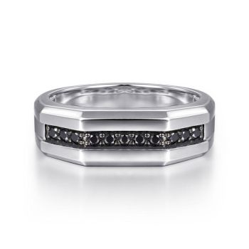 Gabriel & Co. - MR52083SVJBS - 925 Sterling Silver Ring with Black Spinel 