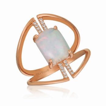 Le Vian® Ring featuring 1 cts. Neopolitan Opal™, 1/20 cts. Vanilla Diamonds®  set in 14K Strawberry Gold®