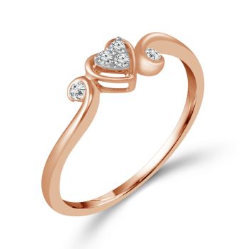 3qtr 14K Rose Gold Promise Ring featuring 0.08cttw Diamonds RE-3122TPA77-1