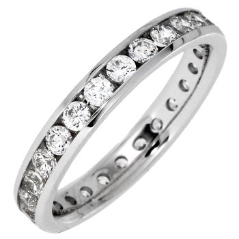 Just Perfect 1.00ct tw Diamond Eternity Channel Set Band