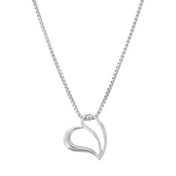 Sterling silver heart pendant with chain