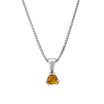 Sterling silver citrine pendant with chain HB06004CISS