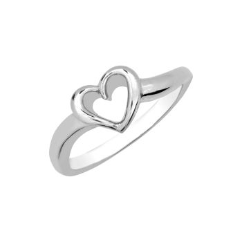 Sterling silver open heart ring HB14946SS