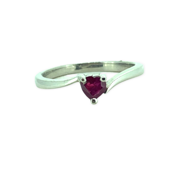 Sterling Silver Ruby Stone Ring