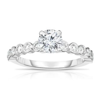 14K WHITE GOLD DIAMOND ENGAGEMENT RING WITH 0.37 CARAT TOTAL WEIGHT IJ COLOR SI2 CLARITY