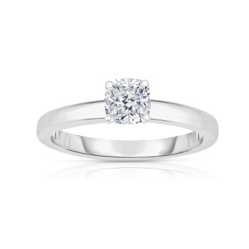 14K WHITE GOLD SEMI MOUNT WITH 0.53 CARAT TOTAL WEIGHT IJ COLOR SI2 CLARITY