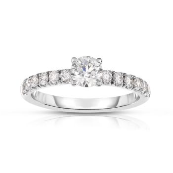 14K WHITE GOLD DIAMOND SEMI MOUNT WITH 0.43 CARAT TOTAL WEIGHT IJ COLOR SI2 CLARITY Z00164277