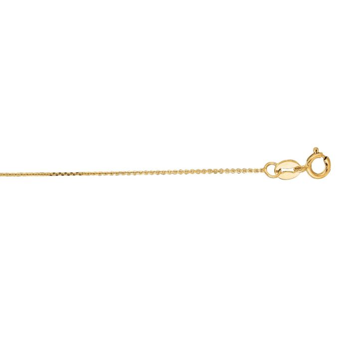 10k Yellow Gold Inch Diamond Cut Cable Chain with Lobster Clasp 025LCAB- | Hannoush Jewelers