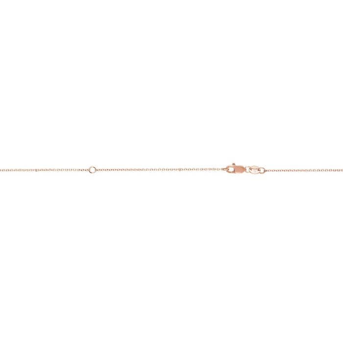 10K Pink Gold 18 Inch Classic Cable Chain with Lobster Clasp 025PELCAB-18 | Hannoush Jewelers