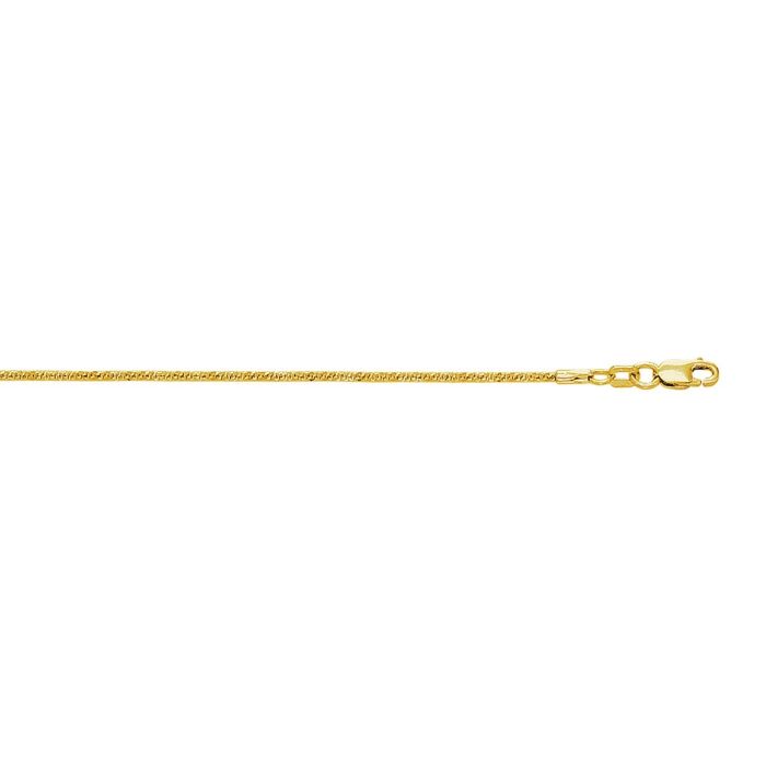 10k Yellow Gold Diamond Cut Sparkle Chain Anklet with Lobster Clasp 025SC-10 | Hannoush Jewelers