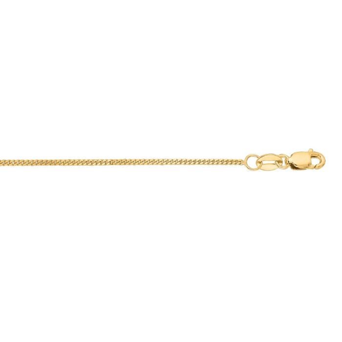 10k Yellow Gold 18 Inch Diamond Cut Gourmette Chain with Lobster Clasp 030GR-18 | Hannoush Jewelers