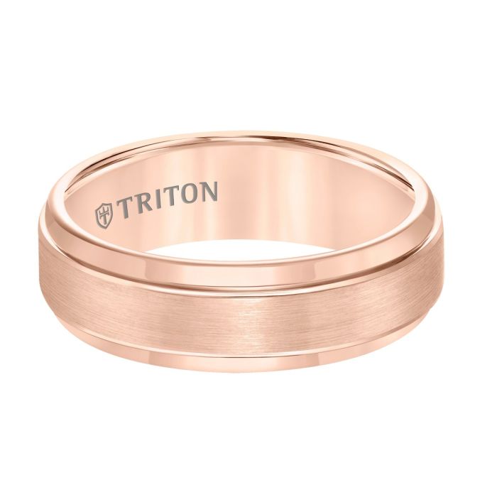 Triton Ladies Rose Tungsten Carbide Comfort Fit Band 11-2097RC-L.00 | Hannoush Jewelers