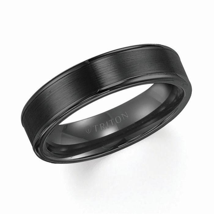 Triton Ladies 6mm Tungsten Carbide Comfort Fit Band 11-2117BC-L.00 | Hannoush Jewelers